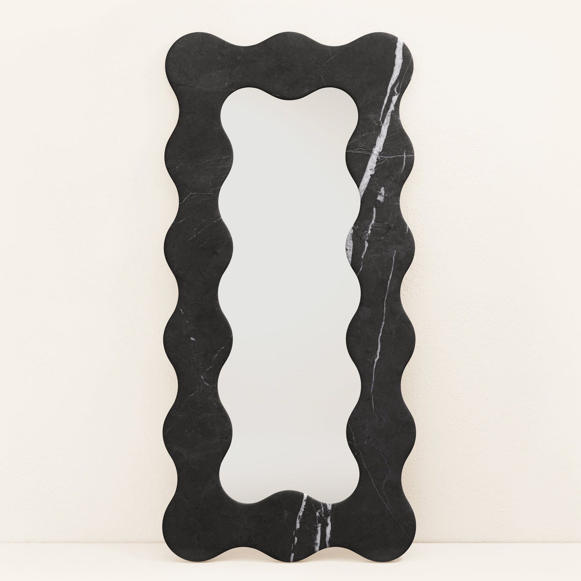 Serpentine Vert Mirror Frame-Neutral Decor