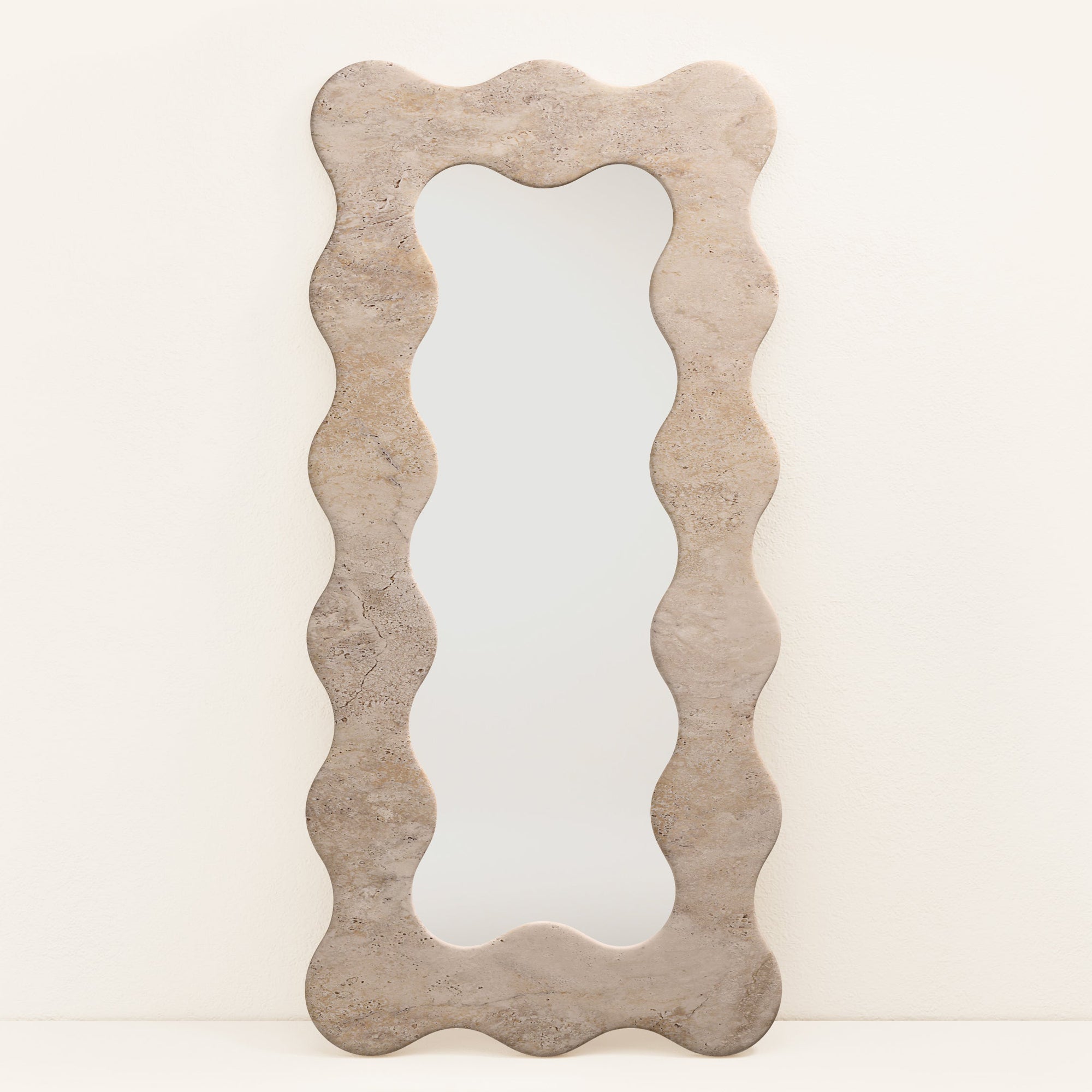 Serpentine Vert Mirror Frame-Neutral Decor