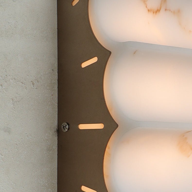 Dolax Tiered Alabaster Wall Lamp-Neutral Decor
