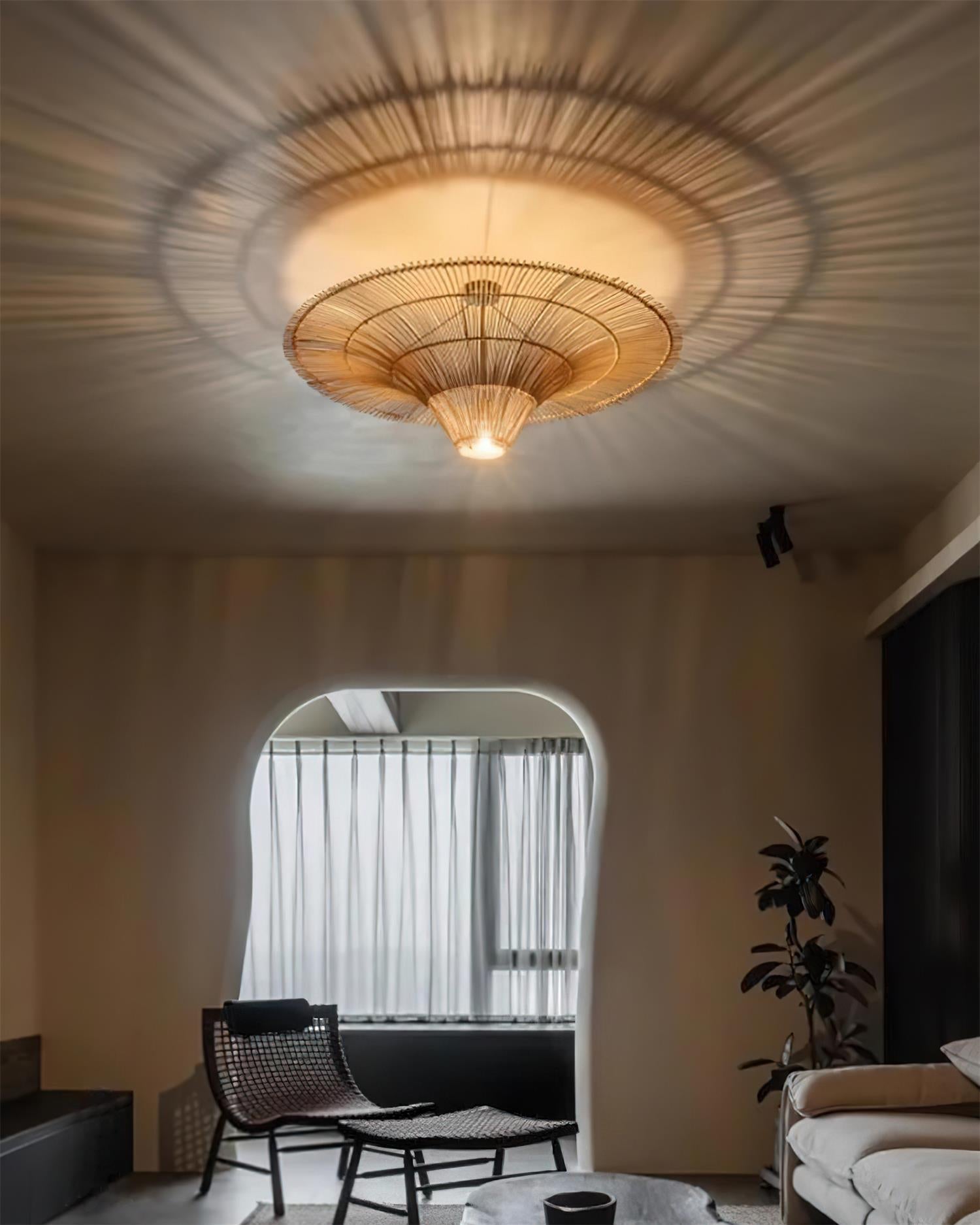 Juvia Handwoven Rattan Pendant Light