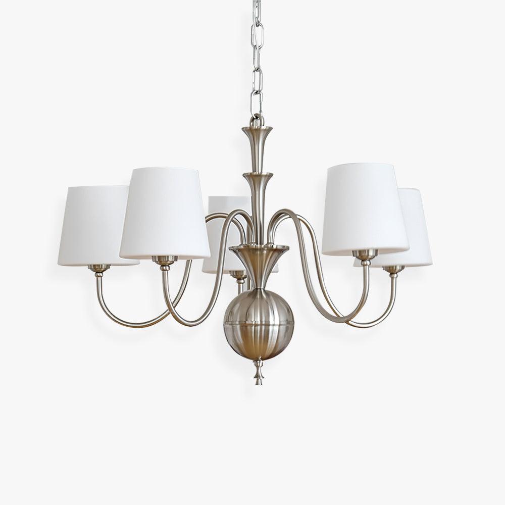 Olmiris Elegant Nickel Chandelier-Neutral Decor