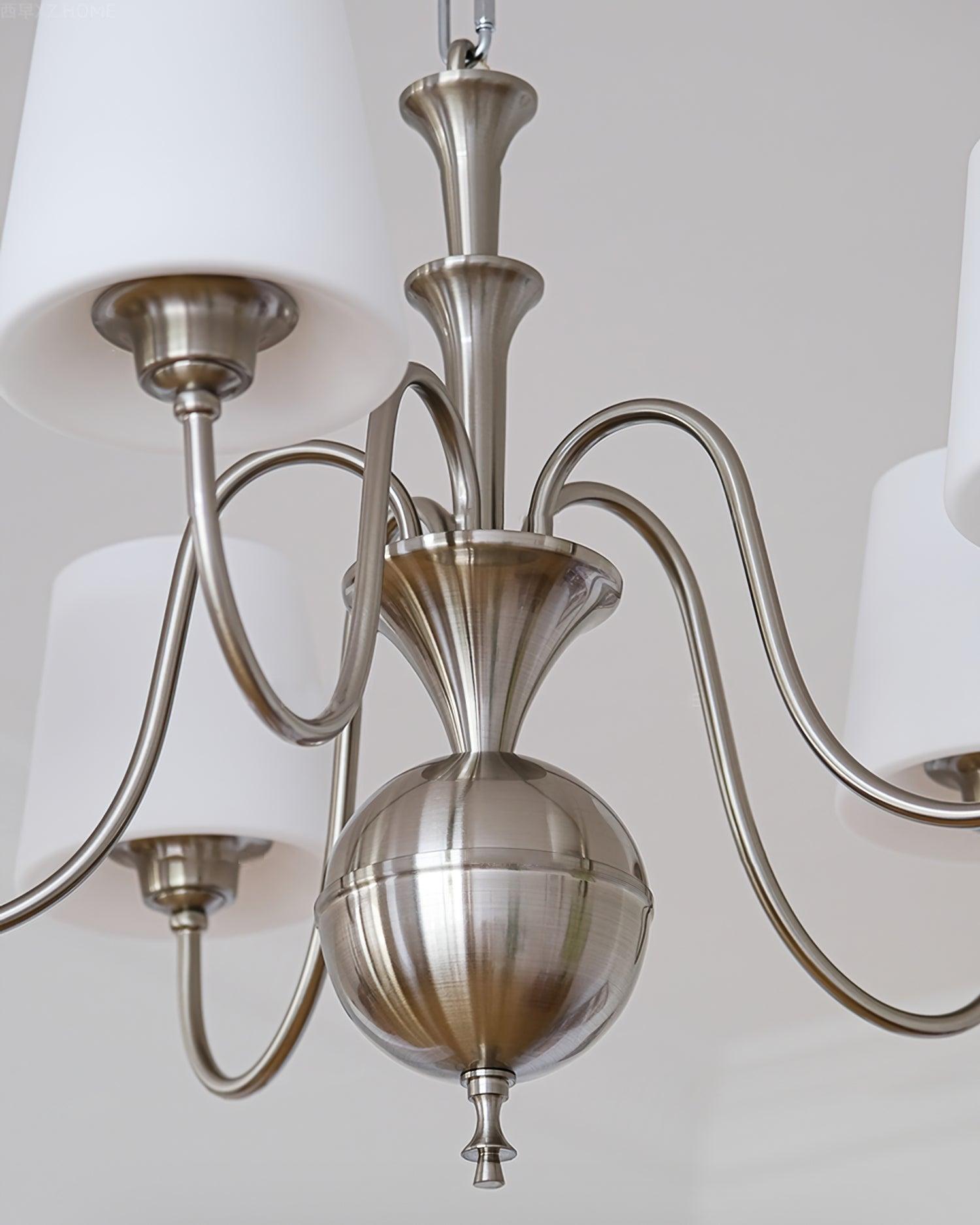 Olmiris Elegant Nickel Chandelier-Neutral Decor