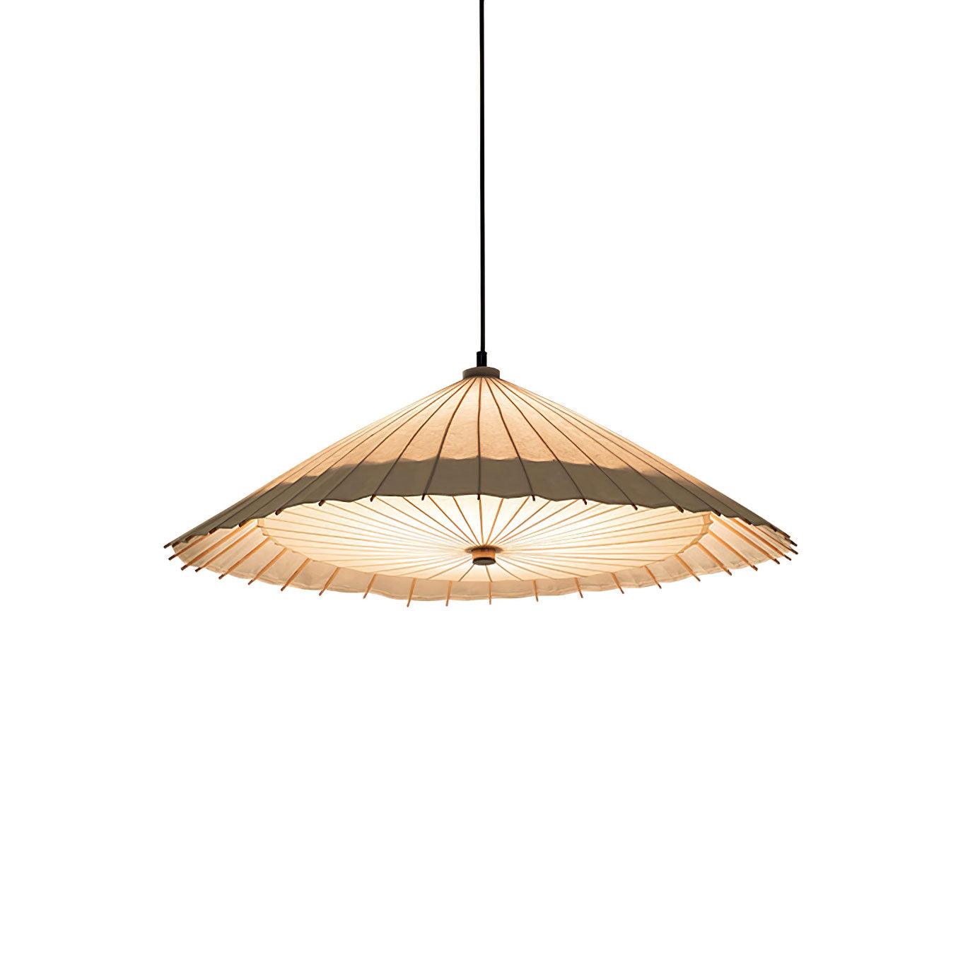 Nirixel Pendant Lamp Paper Umbrella Pleated Dining Room-Neutral Decor