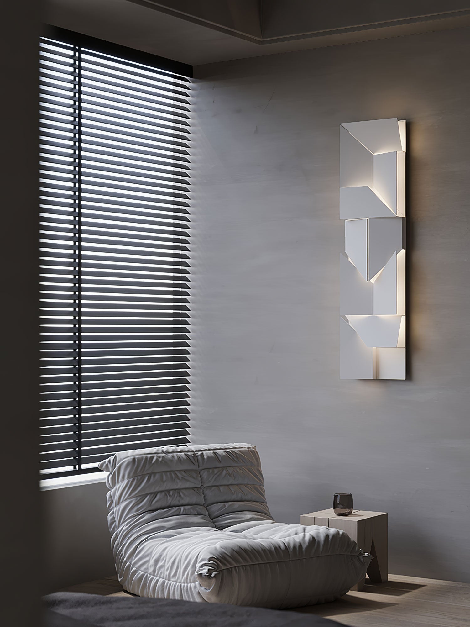 Deloza Shadows Rechargeable Grand Sconce Wall lamp-Neutral Decor