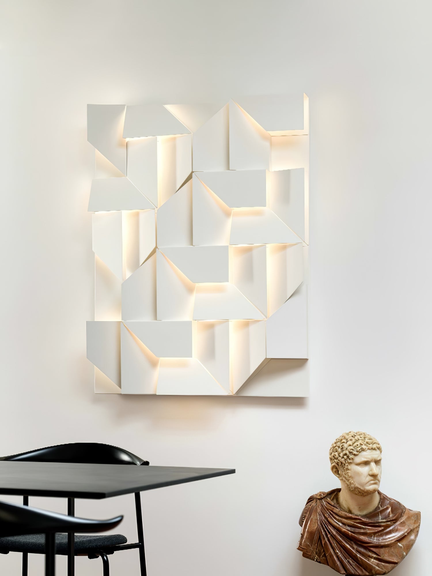 Wynor Shadows Grand Sconce Wall Lamp-Neutral Decor