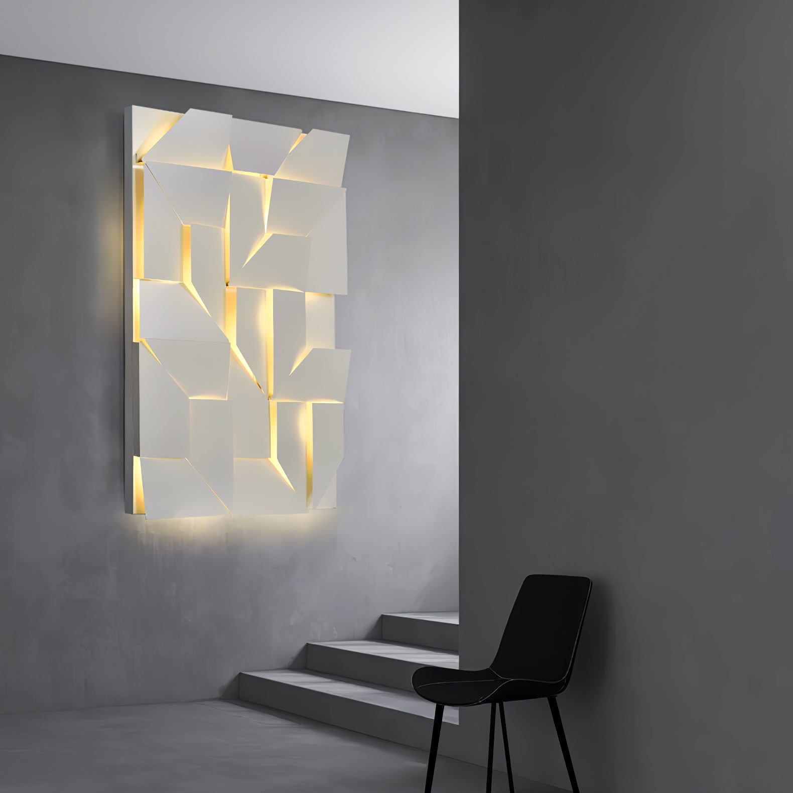 Deloza Shadows Rechargeable Grand Sconce Wall lamp-Neutral Decor
