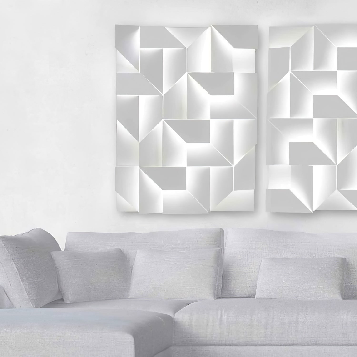 Deloza Shadows Rechargeable Grand Sconce Wall lamp-Neutral Decor