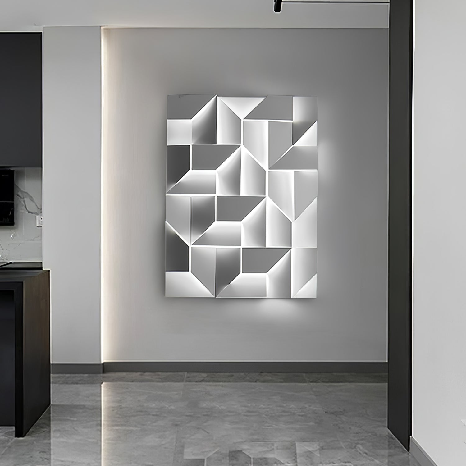 Deloza Shadows Rechargeable Grand Sconce Wall lamp-Neutral Decor