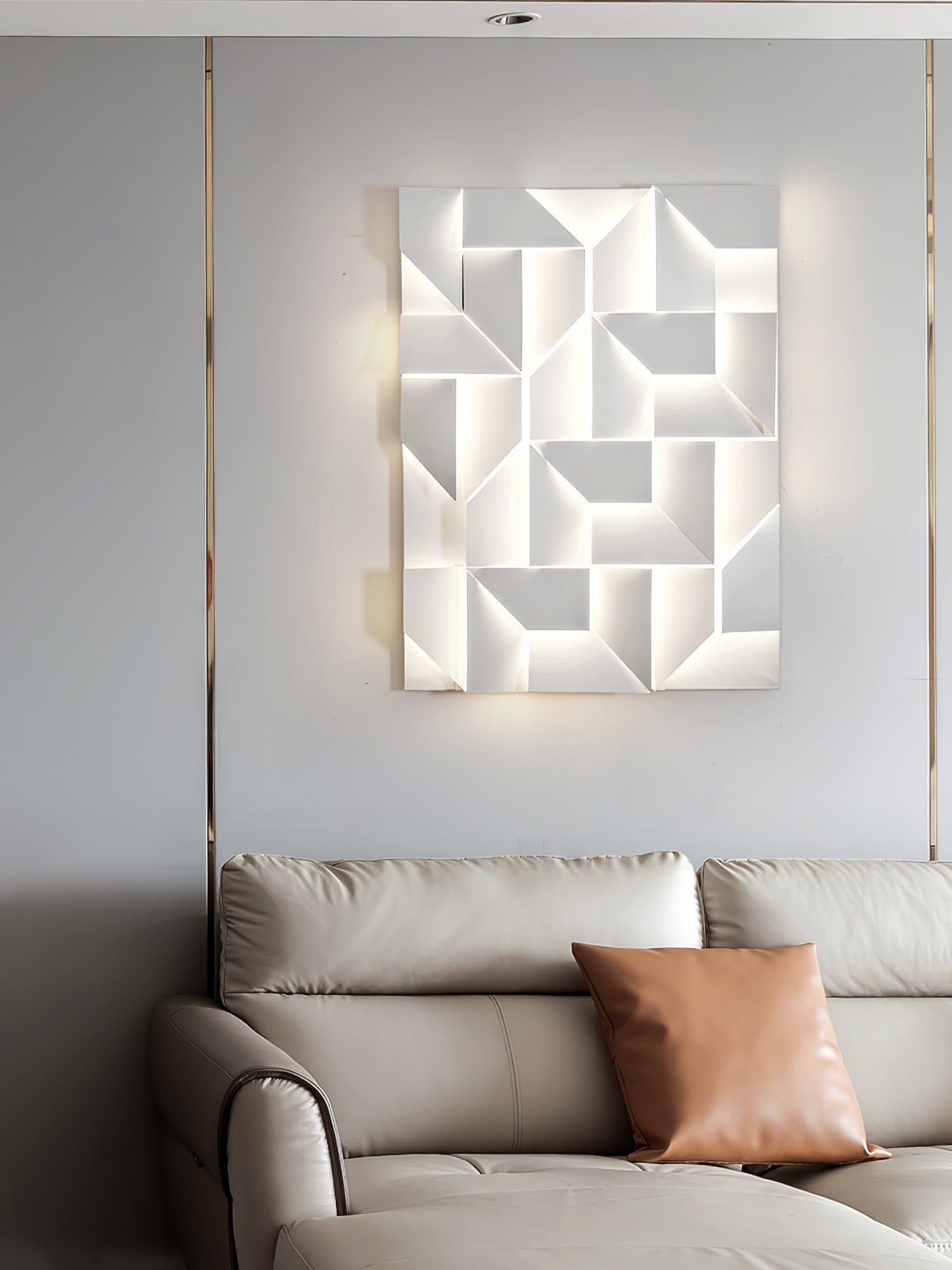 Deloza Shadows Rechargeable Grand Sconce Wall lamp-Neutral Decor