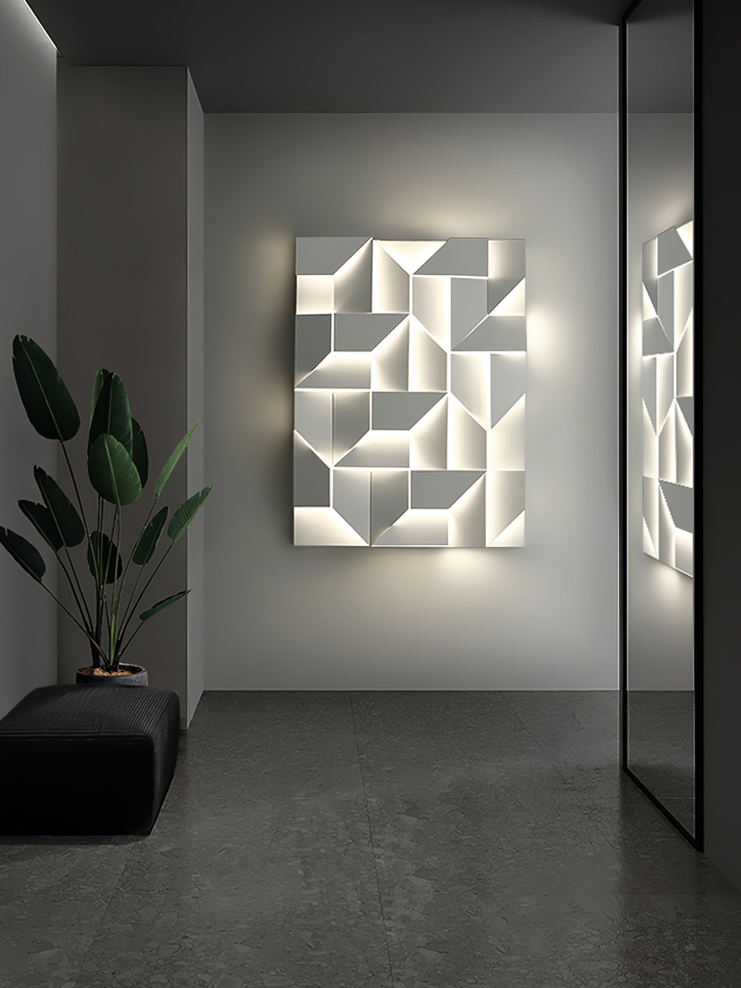 Wynor Shadows Grand Sconce Wall Lamp-Neutral Decor