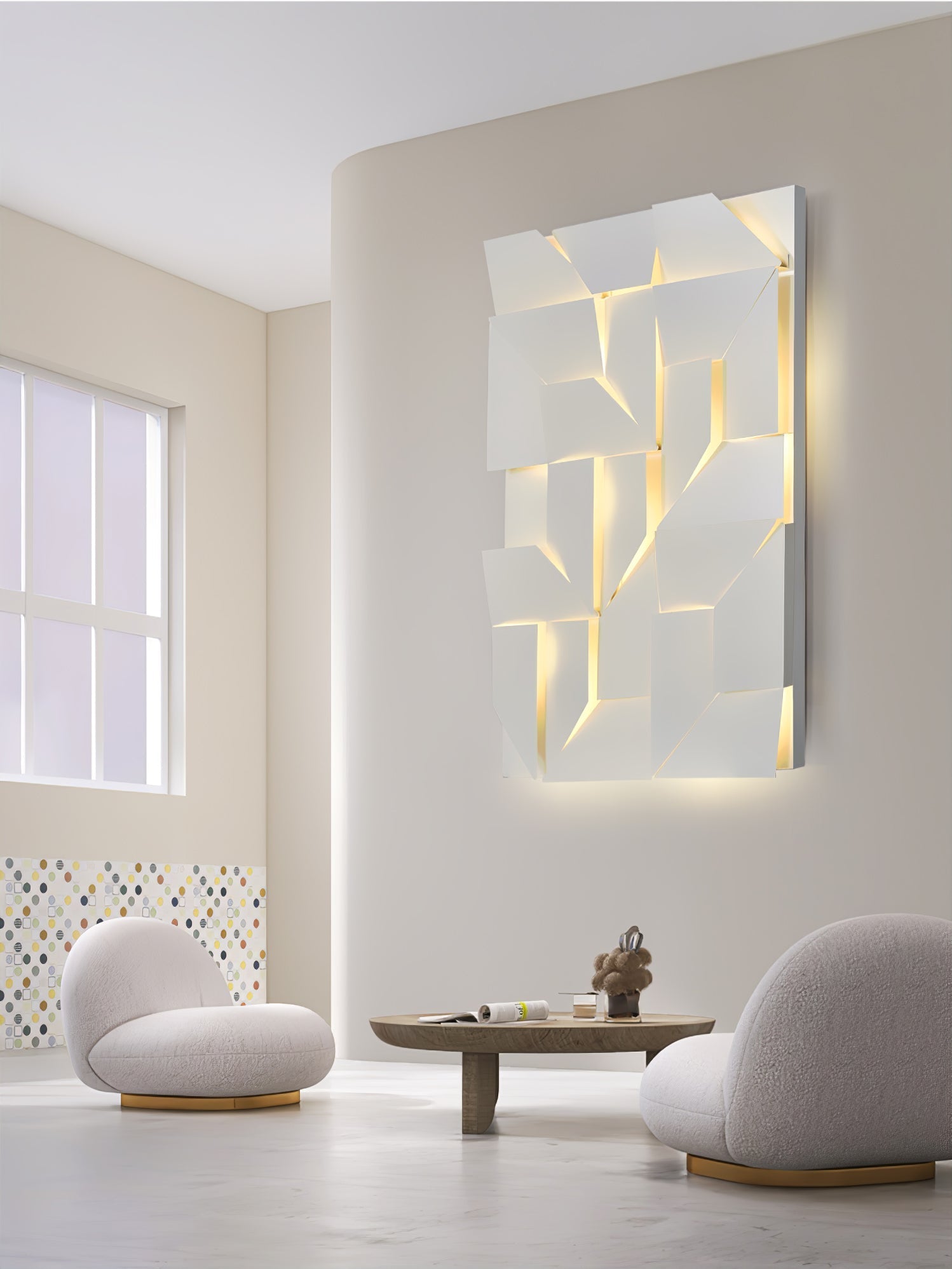Wynor Shadows Grand Sconce Wall Lamp-Neutral Decor