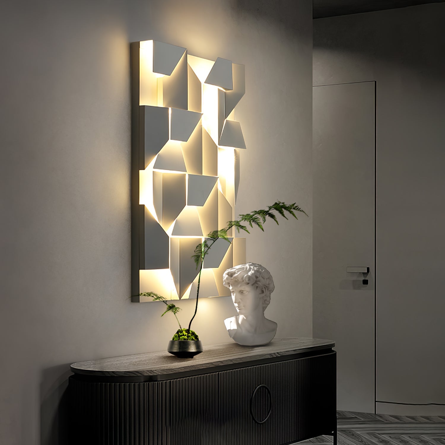 Wynor Shadows Grand Sconce Wall Lamp-Neutral Decor
