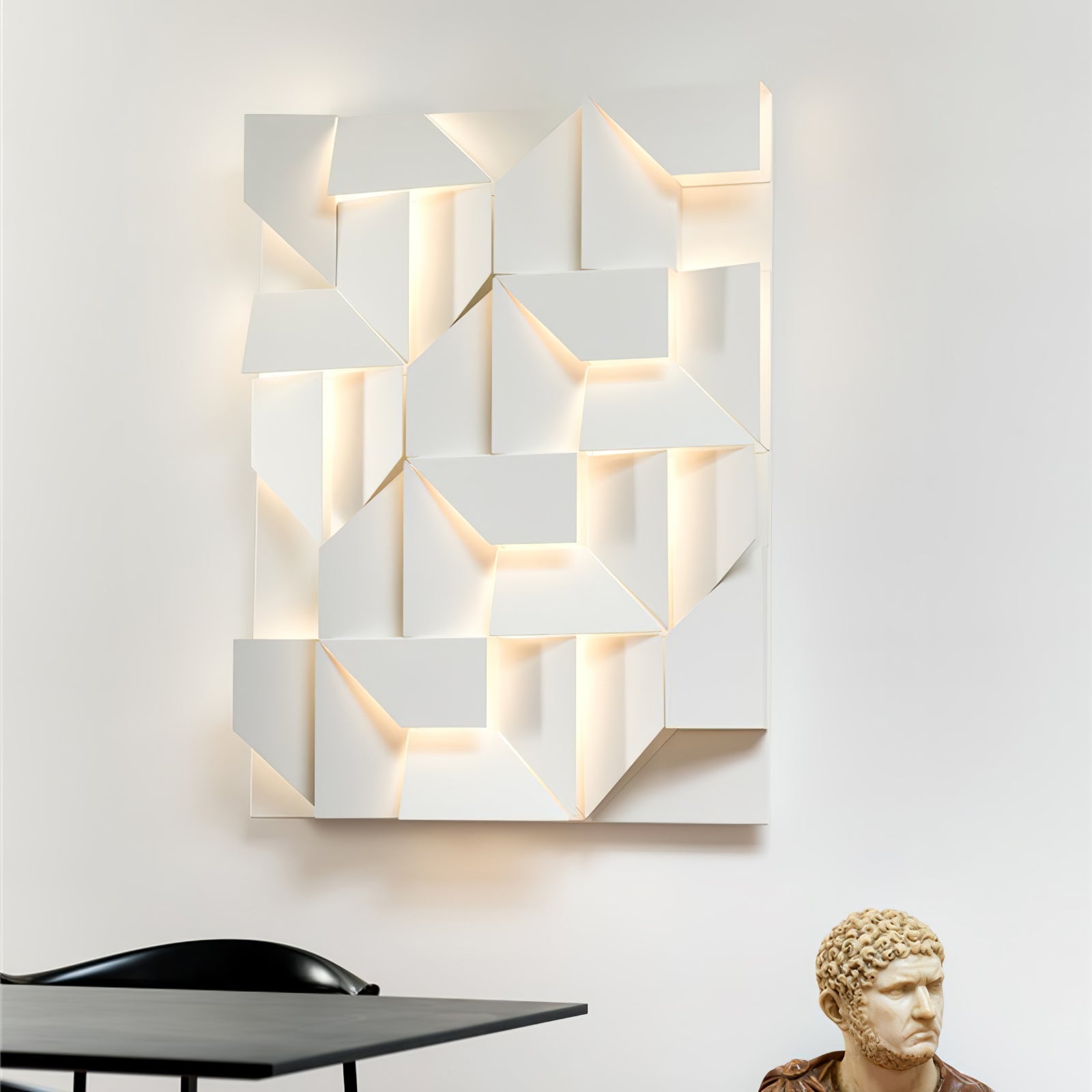 Deloza Shadows Rechargeable Grand Sconce Wall lamp-Neutral Decor