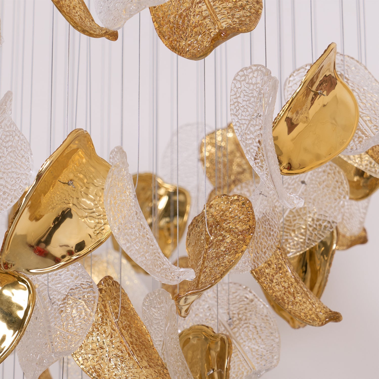 Darien Iridescent Leaf Pendant Light-Neutral Decor