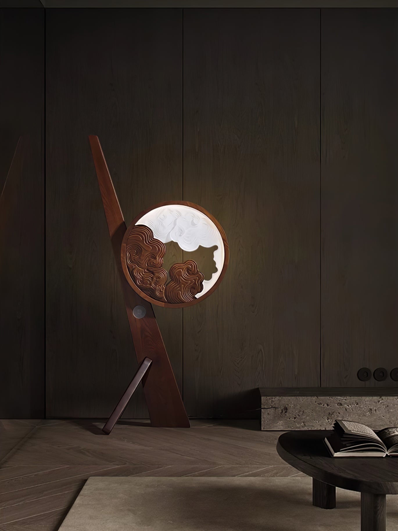 Cunoreth Rustic Wood Table Lamp-Neutral Decor