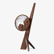 Cunoreth Rustic Wood Table Lamp-Neutral Decor