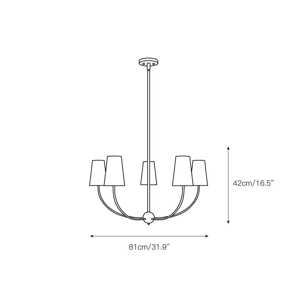 Serena Fabric Chandelier