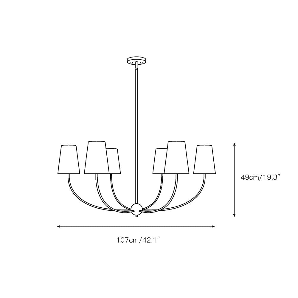 Serena Fabric Chandelier