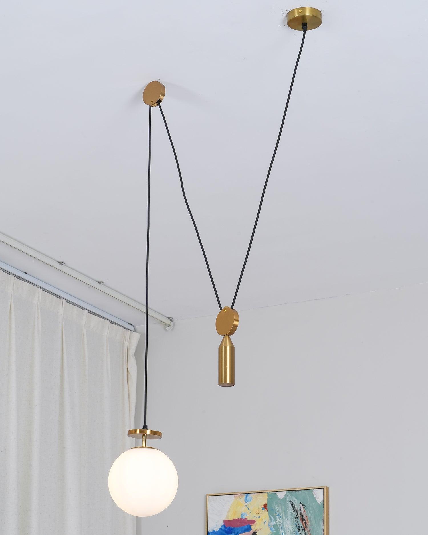 Lustra Chandelier Geometric Shape Art-Neutral Decor