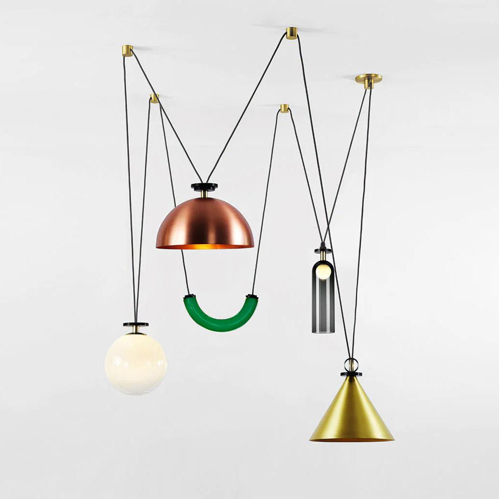 Lustra Chandelier Geometric Shape Art-Neutral Decor