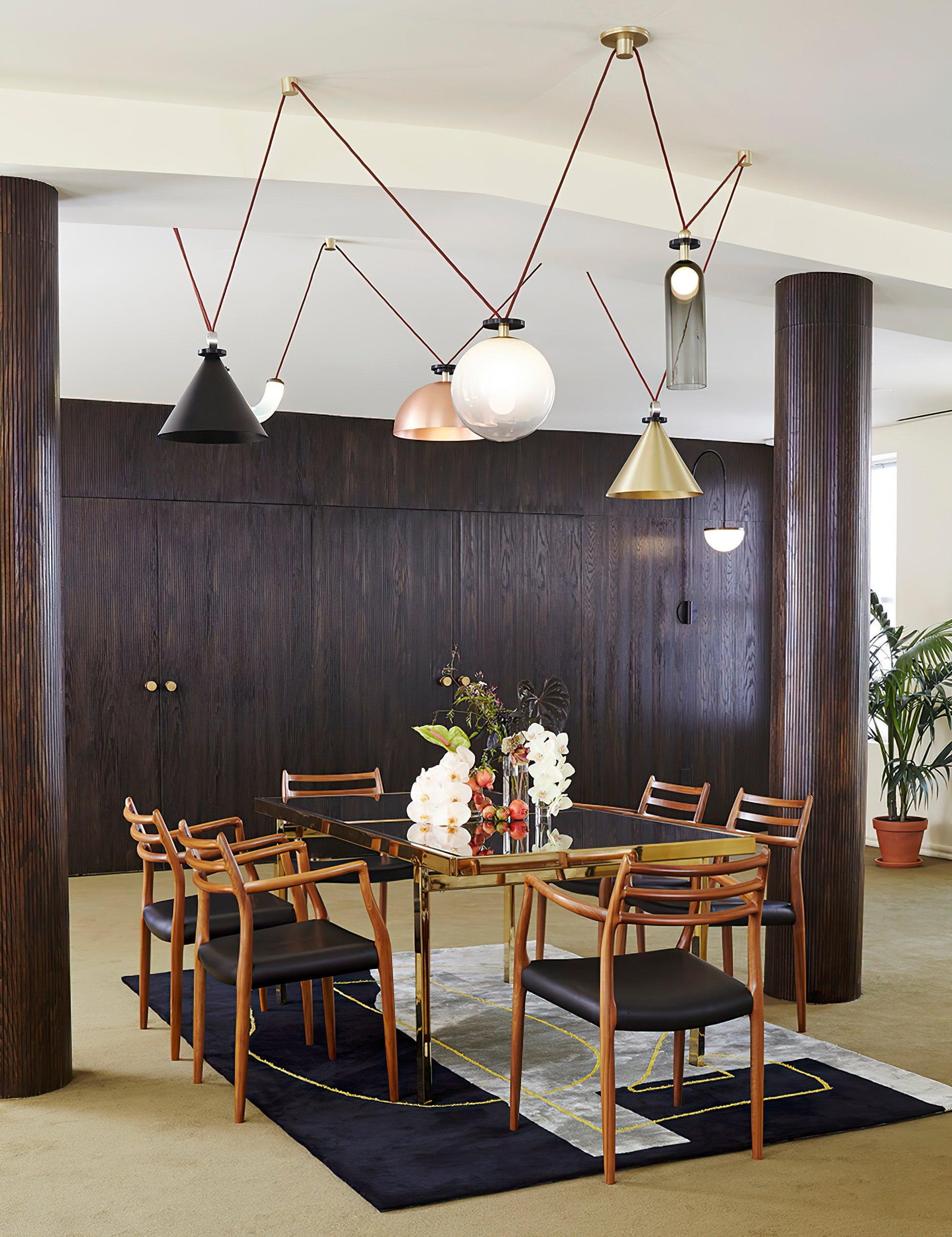 Lustra Chandelier Geometric Shape Art-Neutral Decor