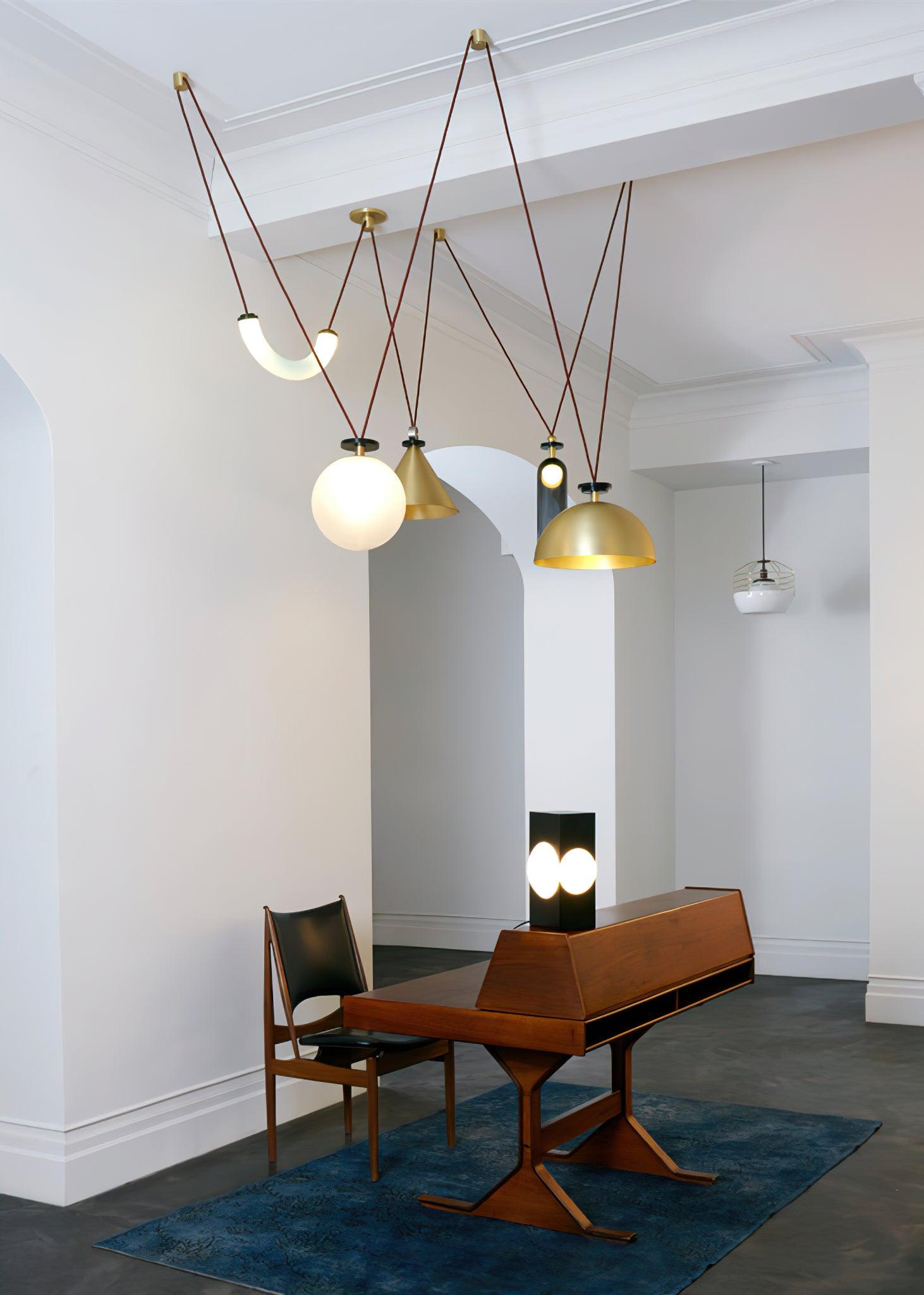 Lustra Chandelier Geometric Shape Art-Neutral Decor