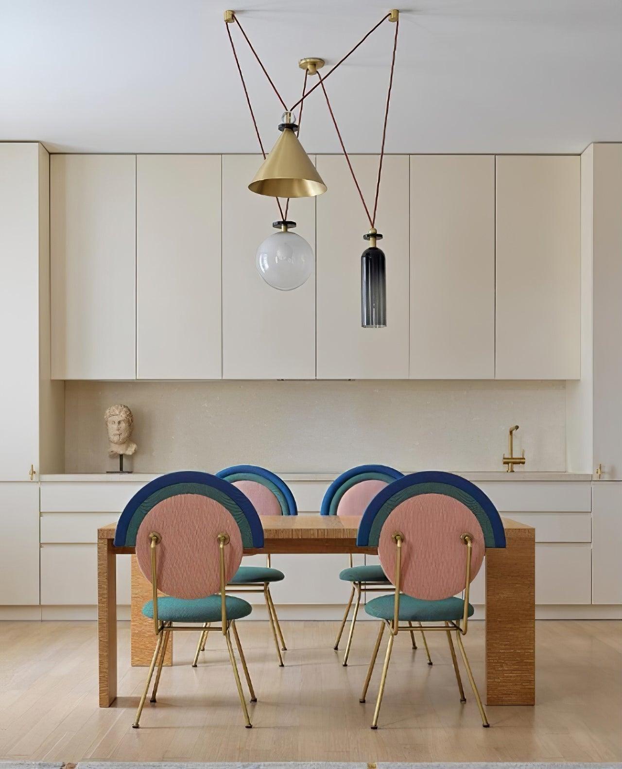 Lustra Chandelier Geometric Shape Art-Neutral Decor