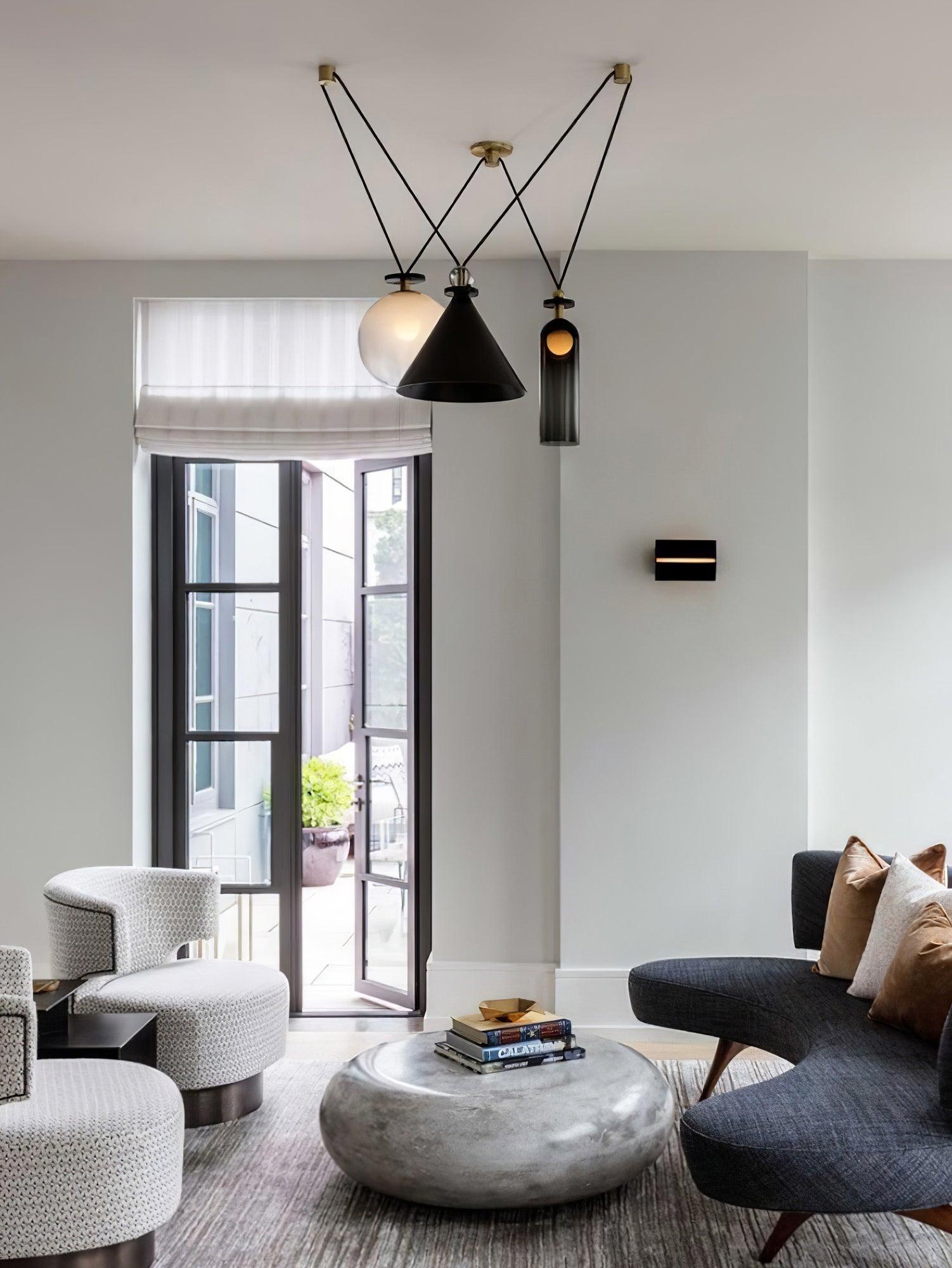 Lustra Chandelier Geometric Shape Art-Neutral Decor