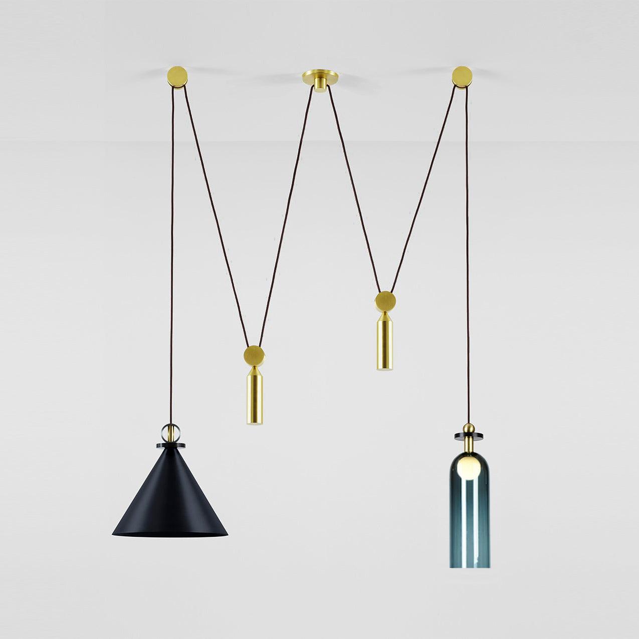 Lustra Chandelier Geometric Shape Art-Neutral Decor