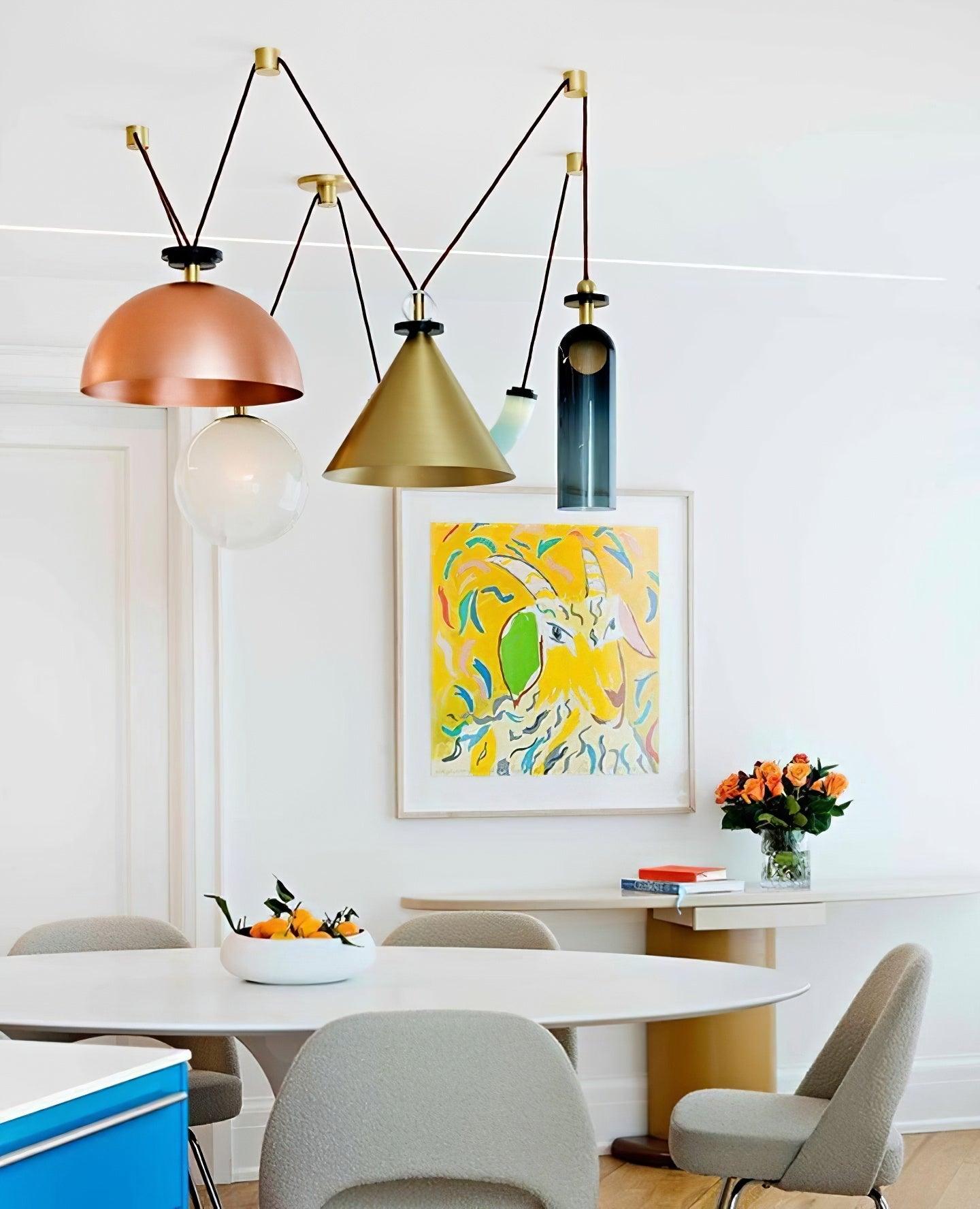 Lustra Chandelier Geometric Shape Art-Neutral Decor