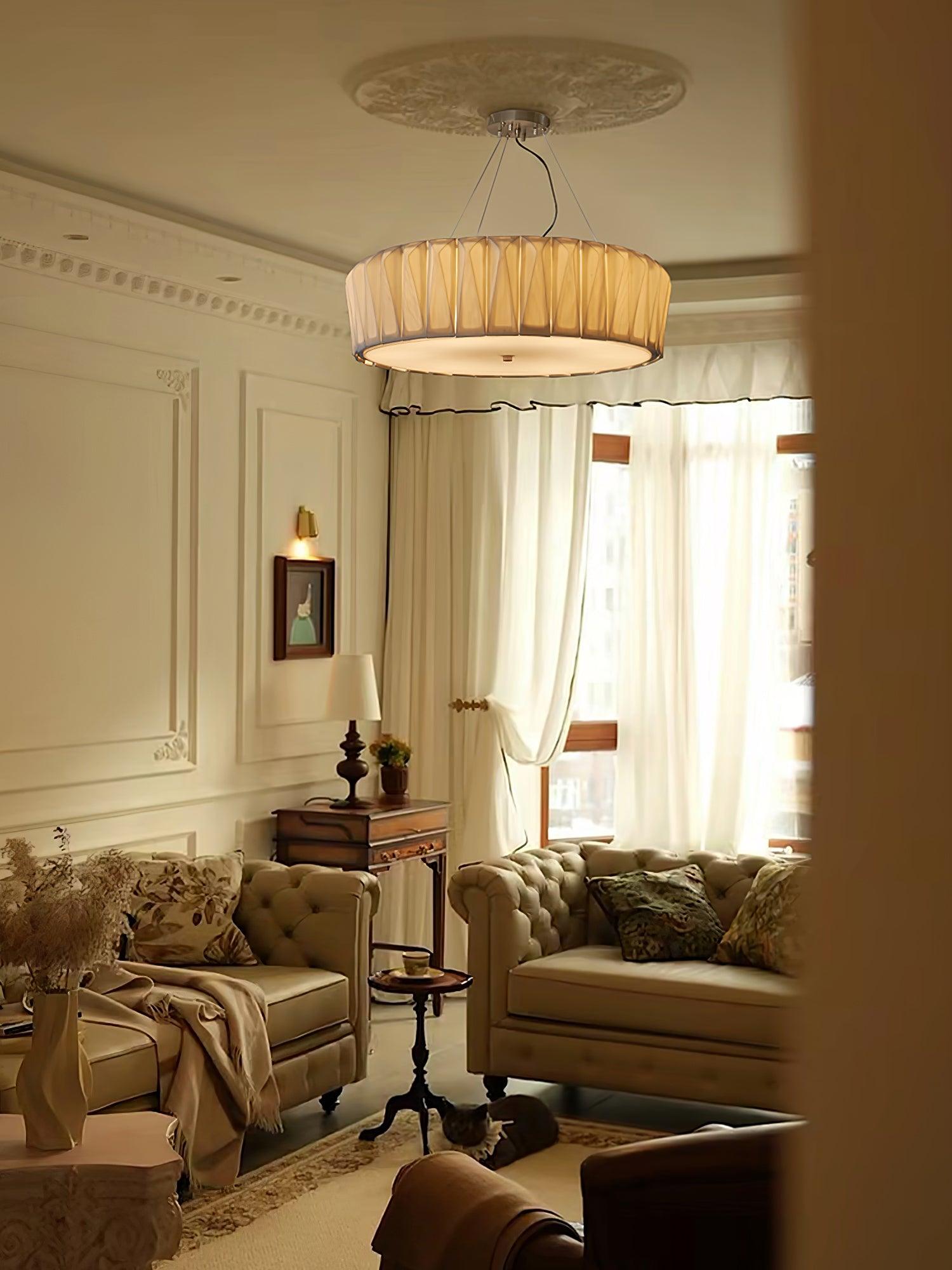 Vaeliora Ribbed Ceramic Pendant Light-Neutral Decor