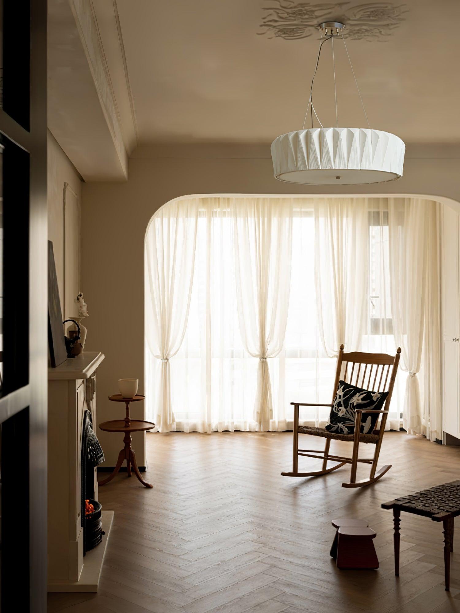 Vaeliora Ribbed Ceramic Pendant Light-Neutral Decor