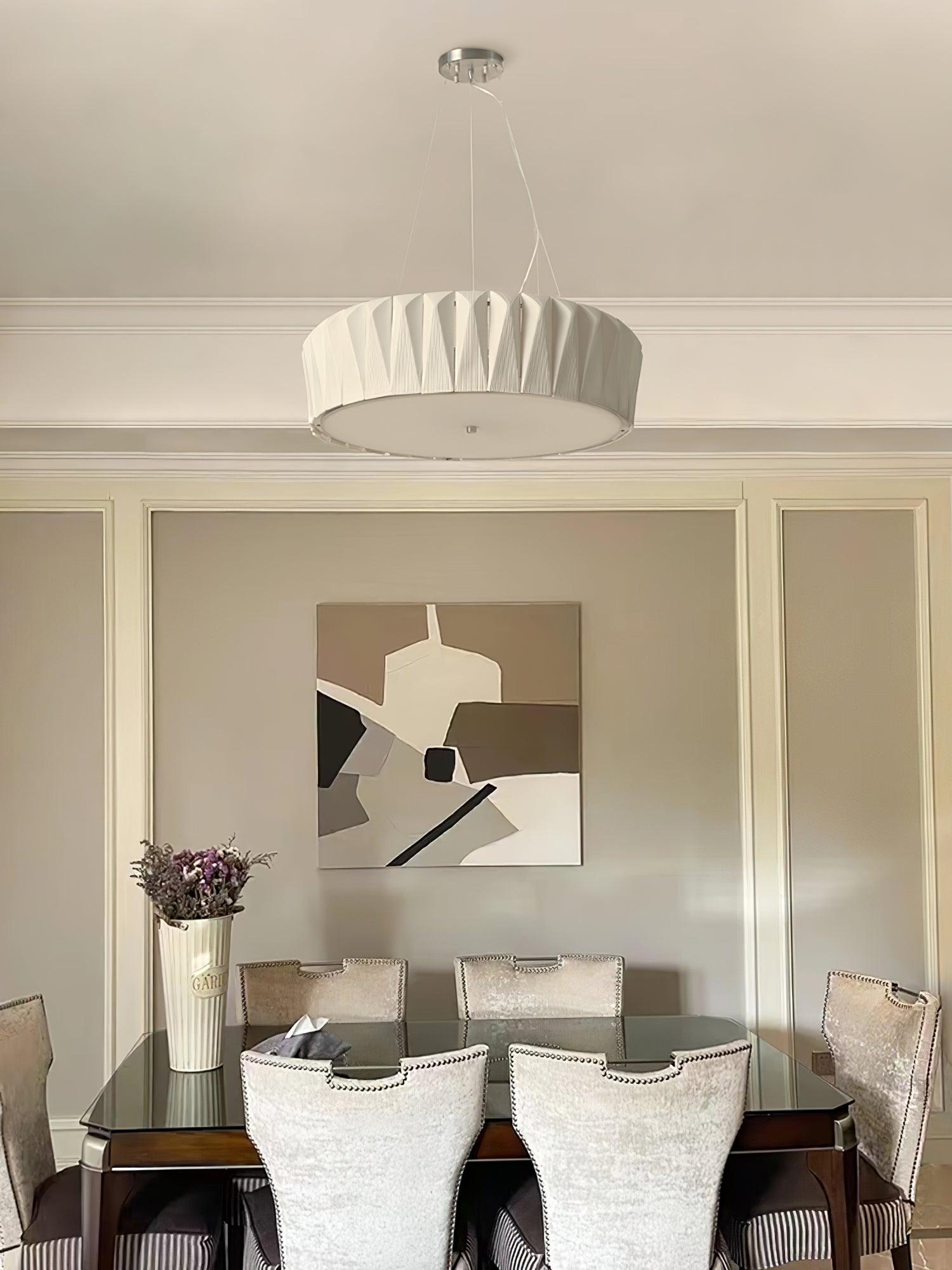 Vaeliora Ribbed Ceramic Pendant Light-Neutral Decor
