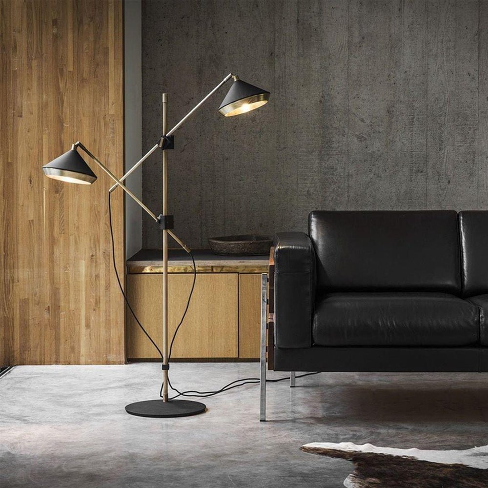 Mylirir Art Deco Brass Floor Lamp-Neutral Decor