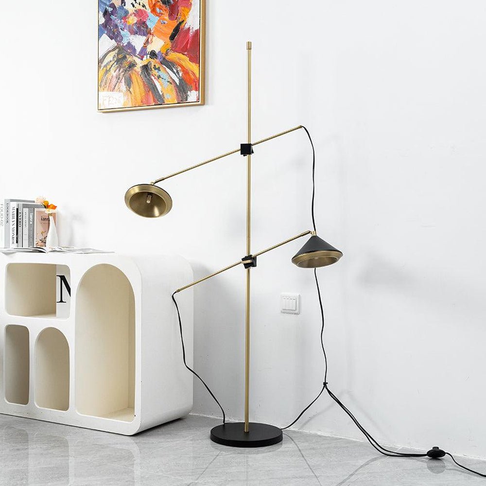 Mylirir Art Deco Brass Floor Lamp-Neutral Decor