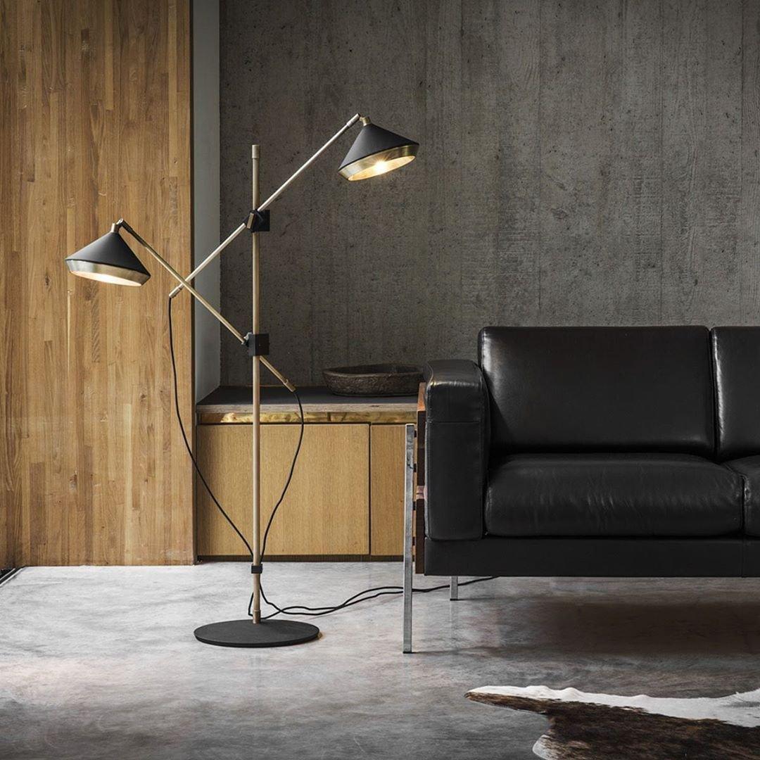 Mylirir Art Deco Brass Floor Lamp-Neutral Decor