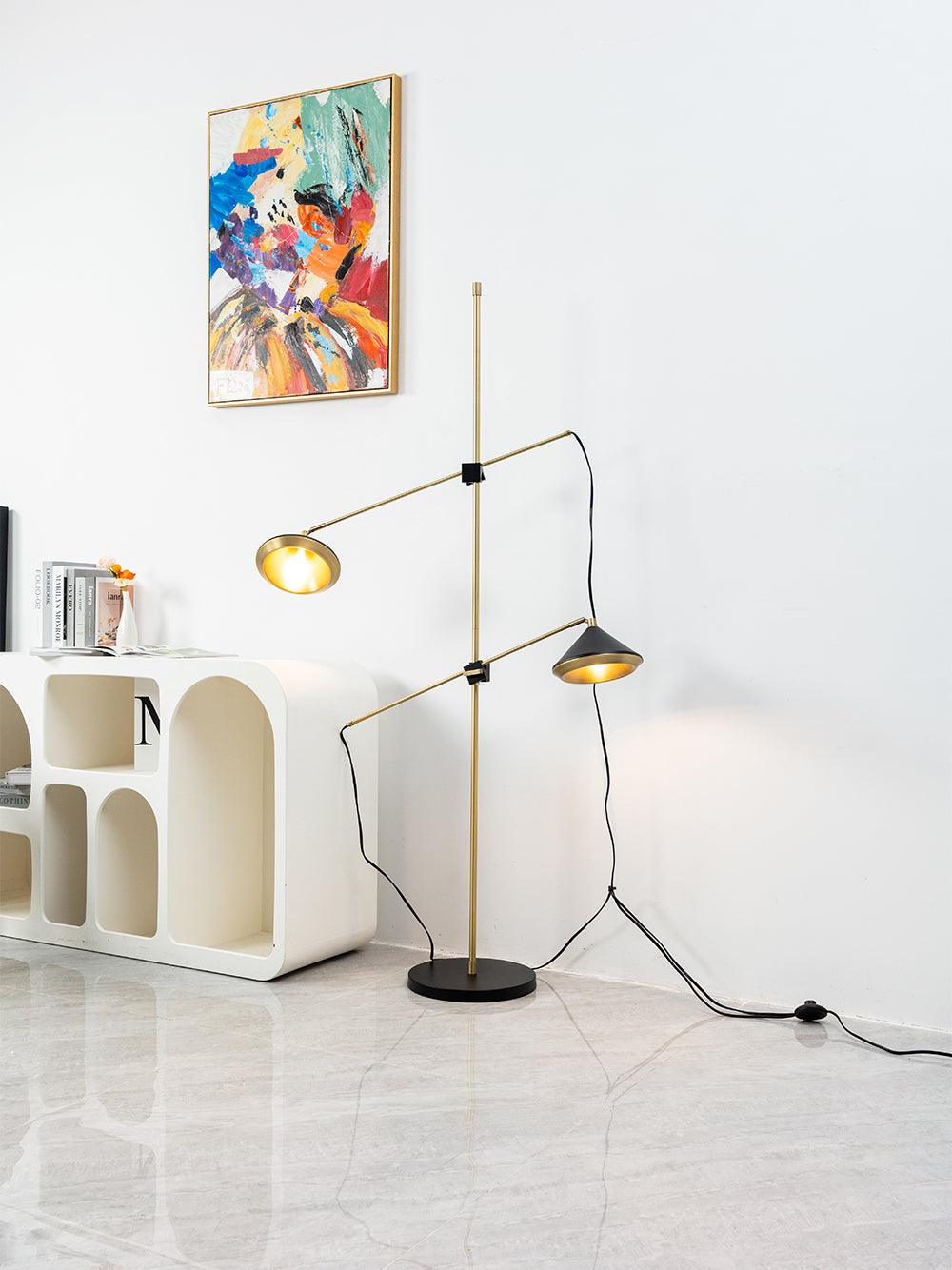 Mylirir Art Deco Brass Floor Lamp-Neutral Decor