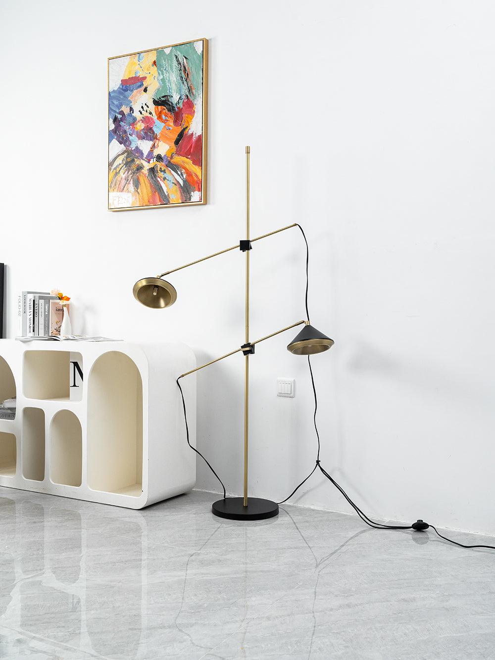 Mylirir Art Deco Brass Floor Lamp-Neutral Decor