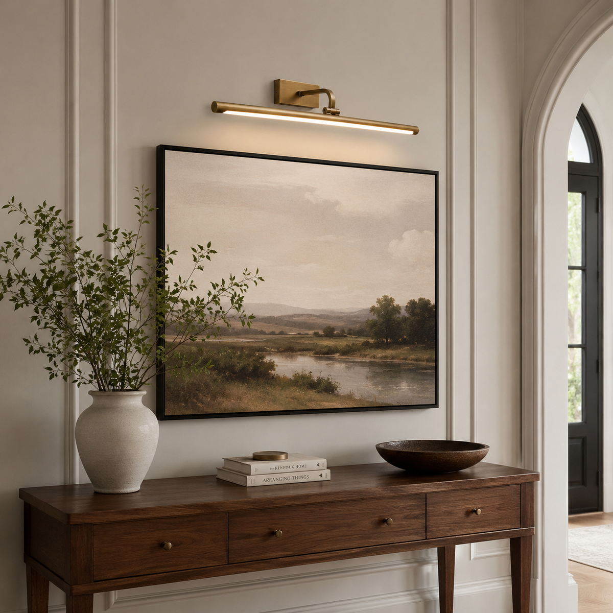 Pemberleigh Linear Brass Wall Sconce