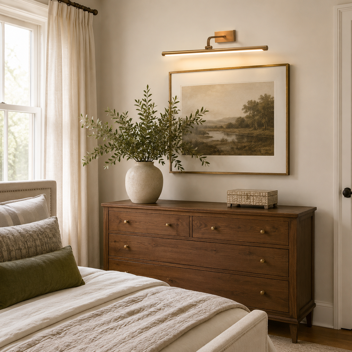 Pemberleigh Linear Brass Wall Sconce