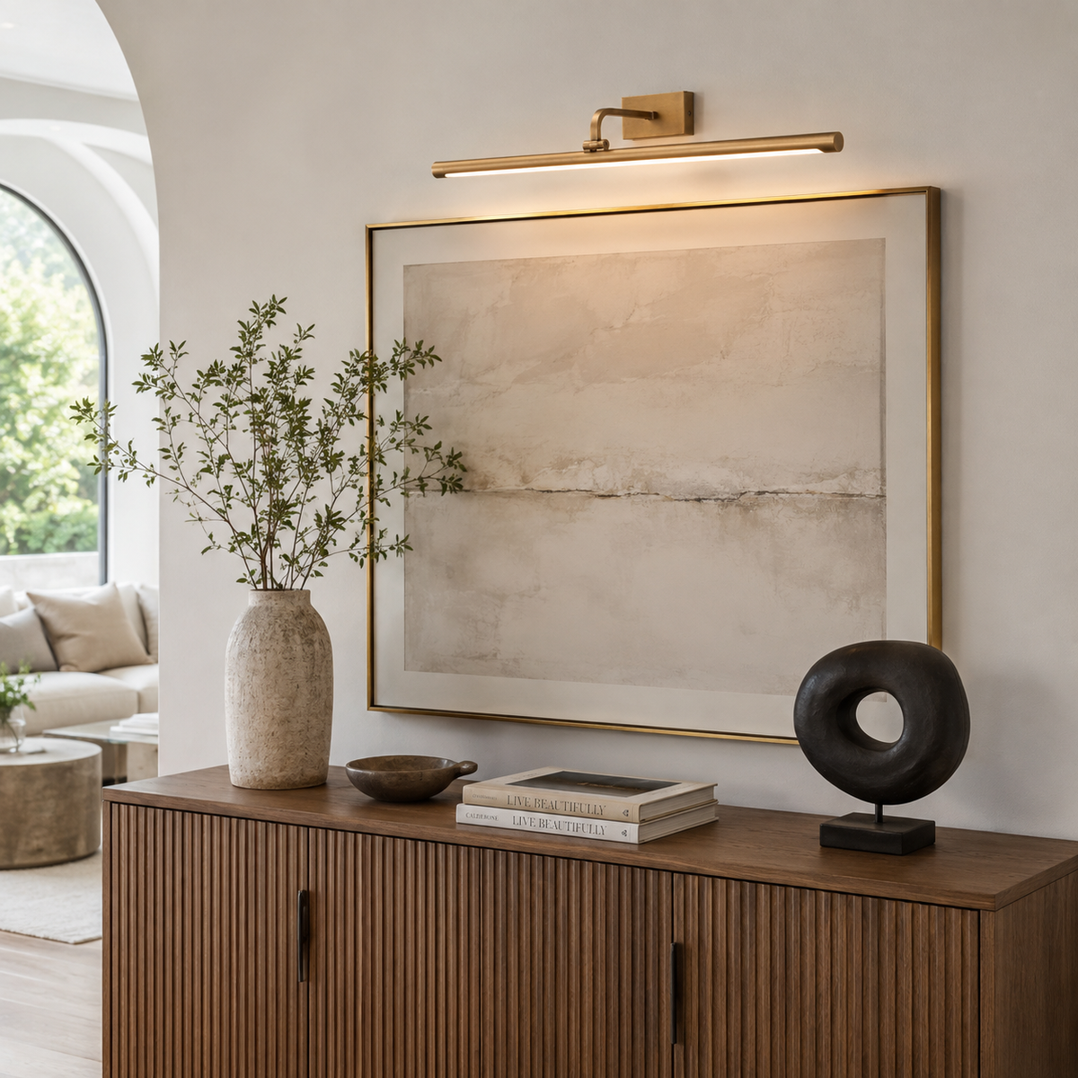 Pemberleigh Linear Brass Wall Sconce