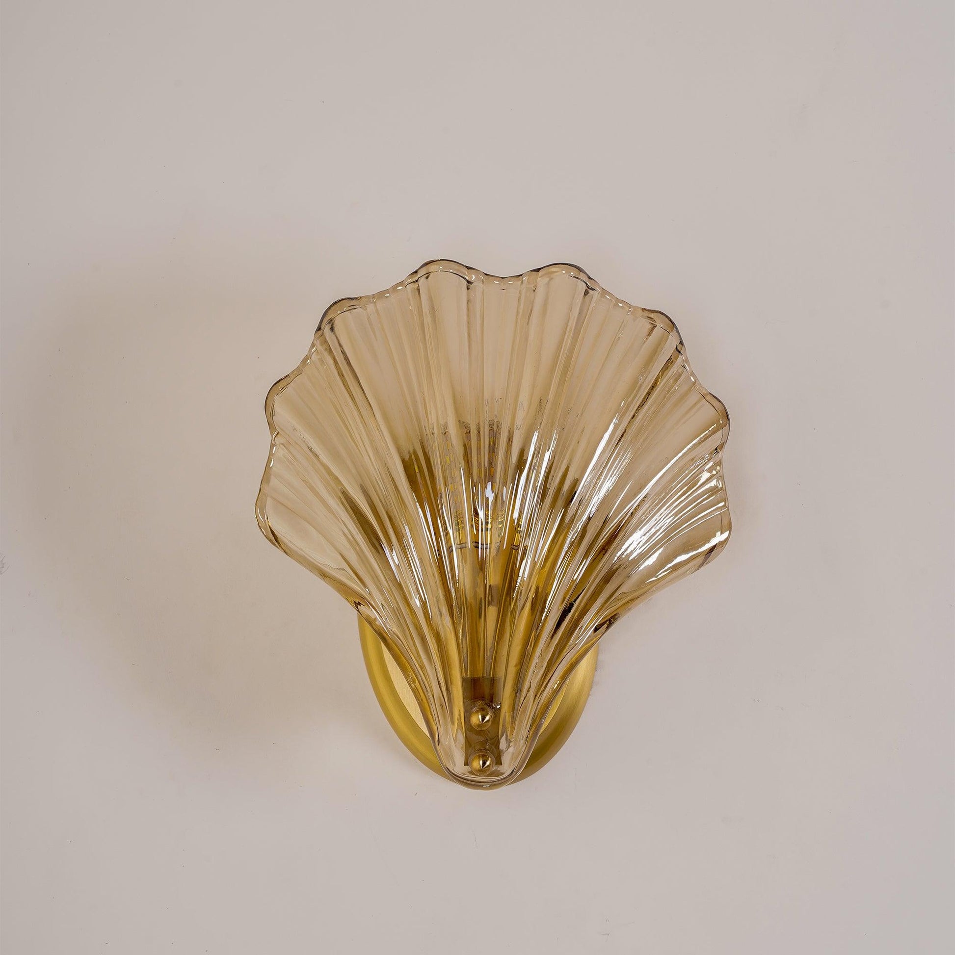 Neo Premium Elegance Brass Glass Wall Light-Neutral Decor