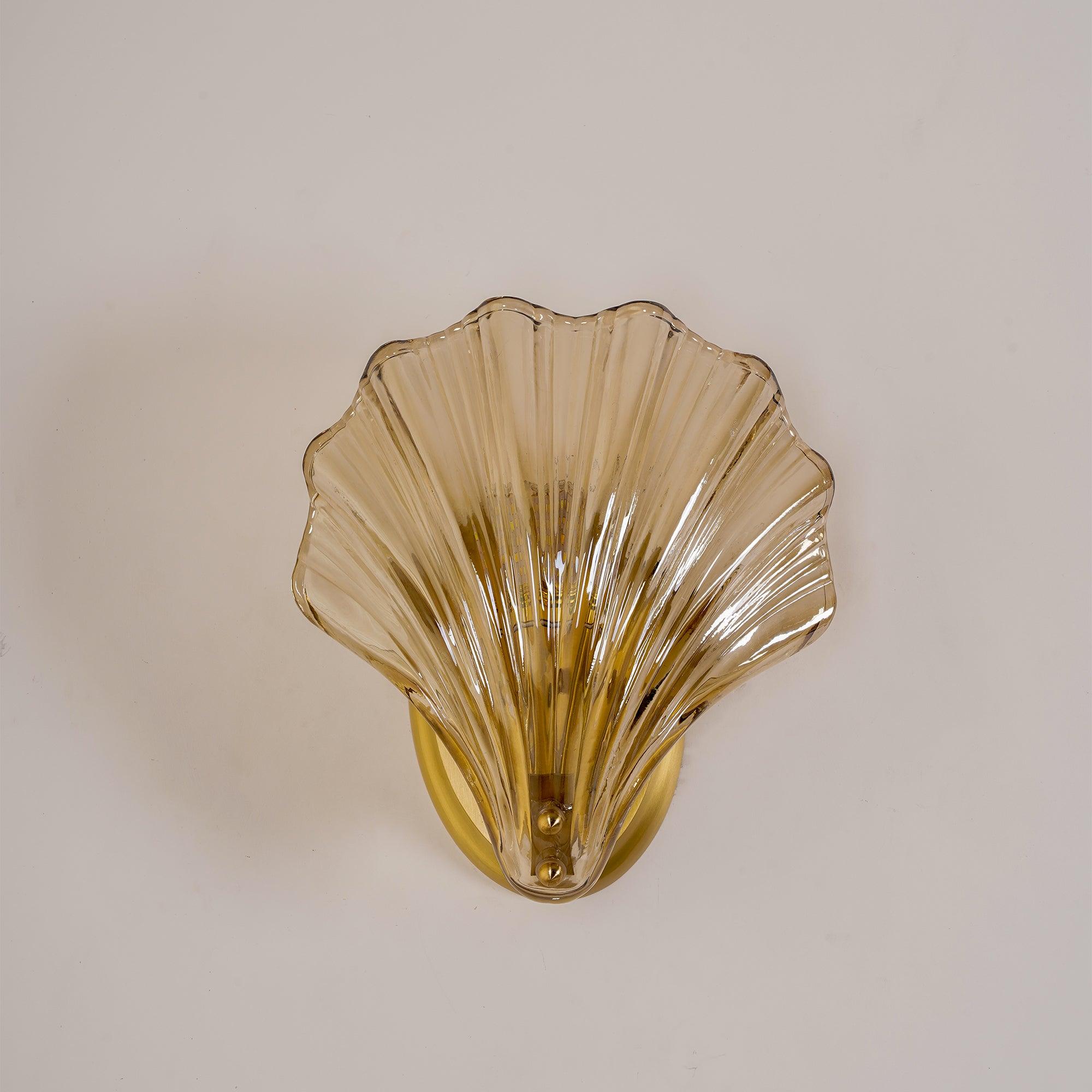 Neo Premium Elegance Brass Glass Wall Light-Neutral Decor