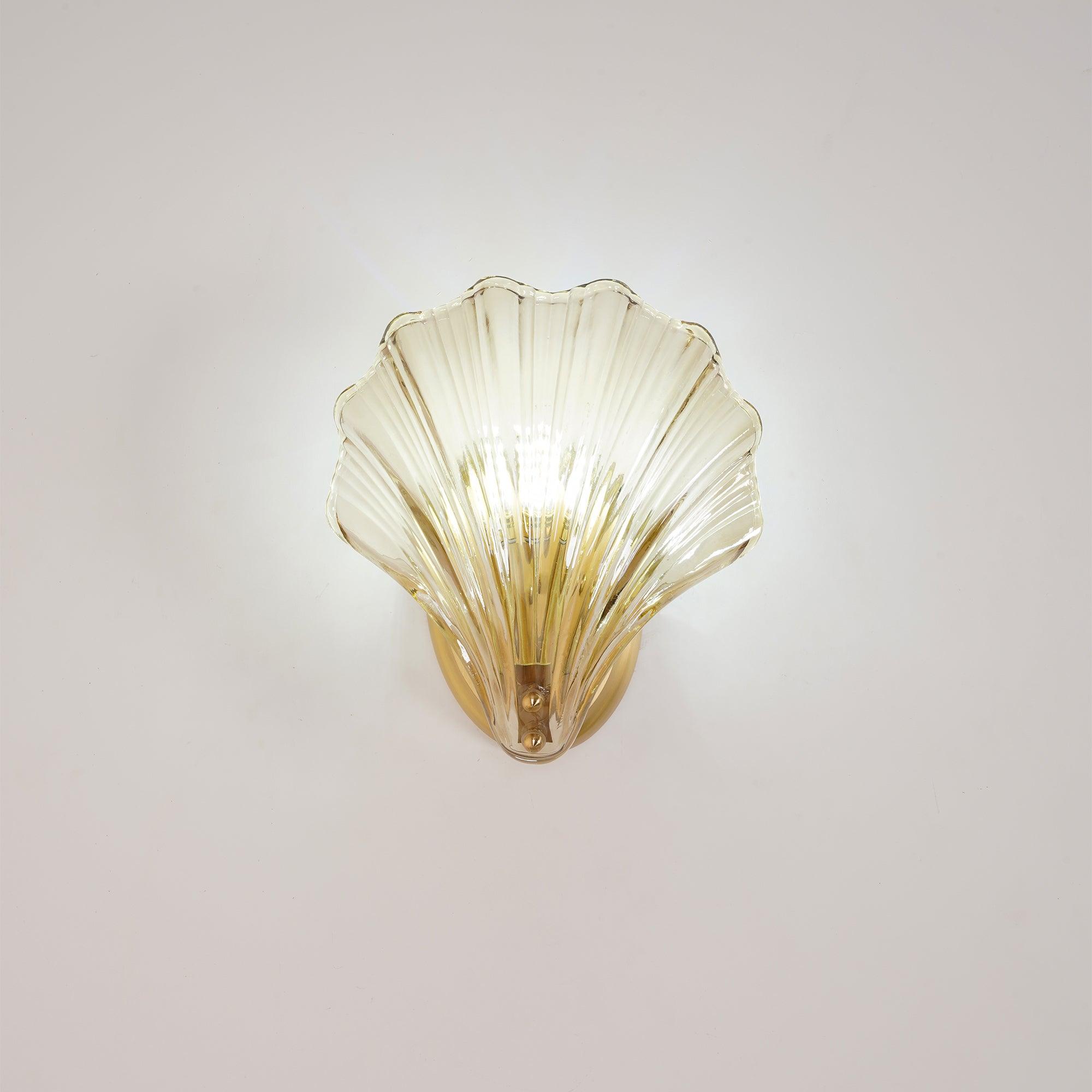 Neo Premium Elegance Brass Glass Wall Light-Neutral Decor