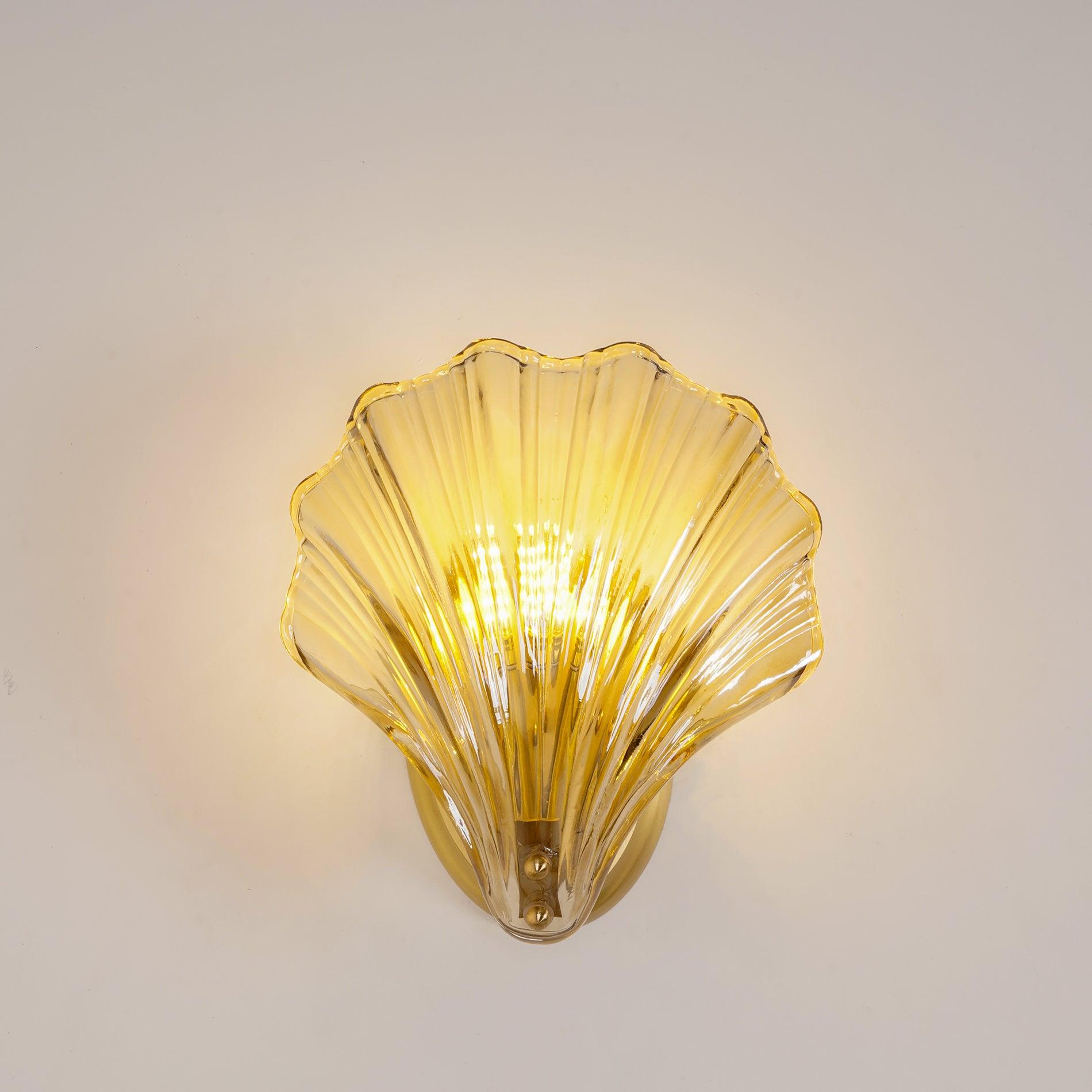 Neo Premium Elegance Brass Glass Wall Light-Neutral Decor