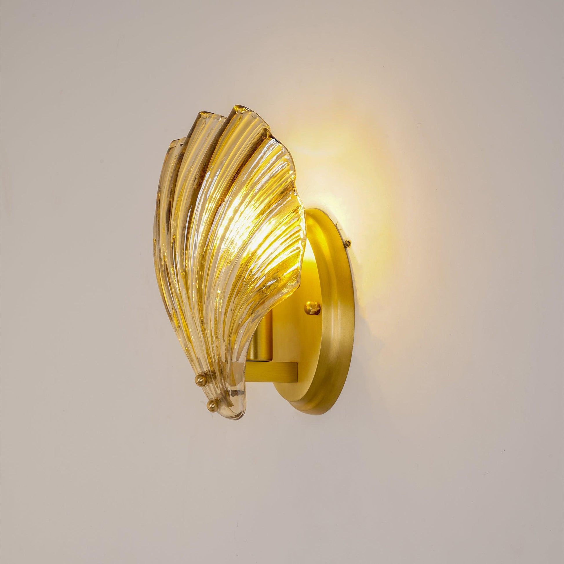Neo Premium Elegance Brass Glass Wall Light-Neutral Decor