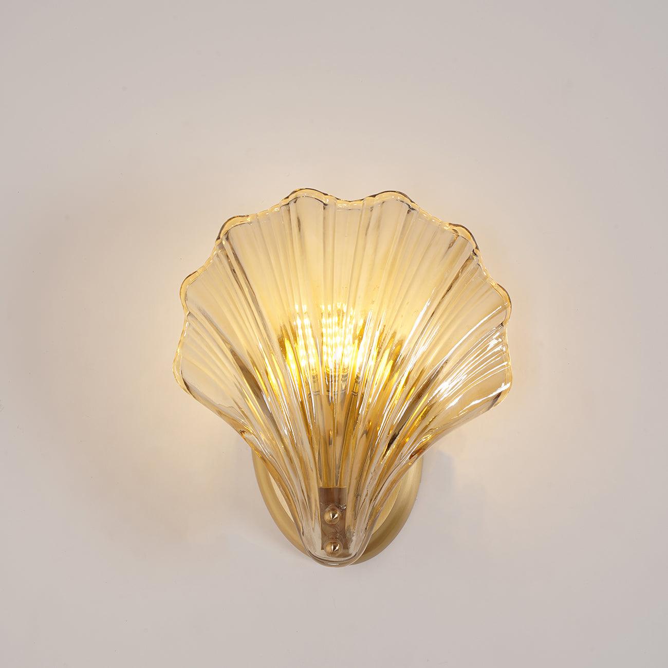 Neo Premium Elegance Brass Glass Wall Light-Neutral Decor