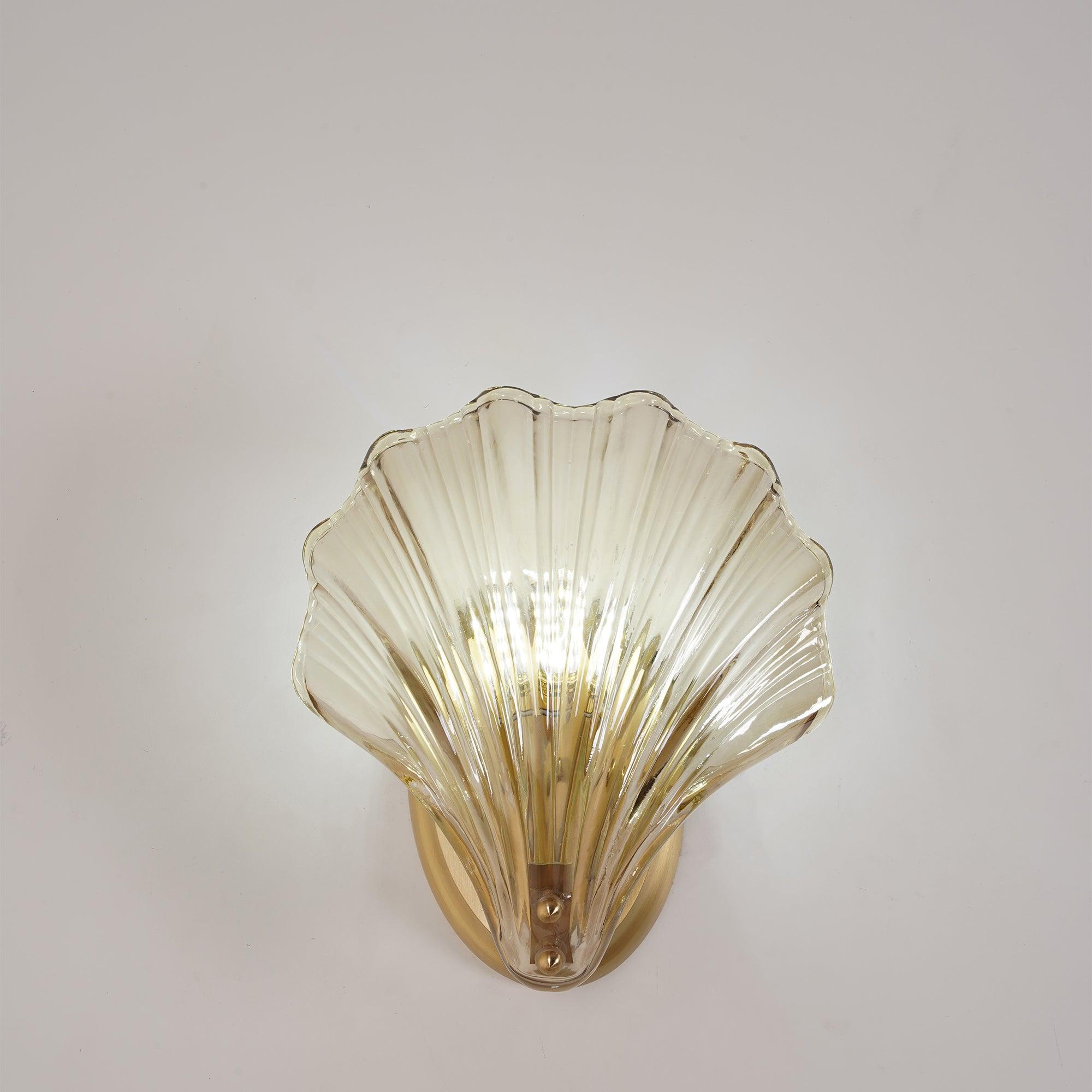 Neo Premium Elegance Brass Glass Wall Light-Neutral Decor