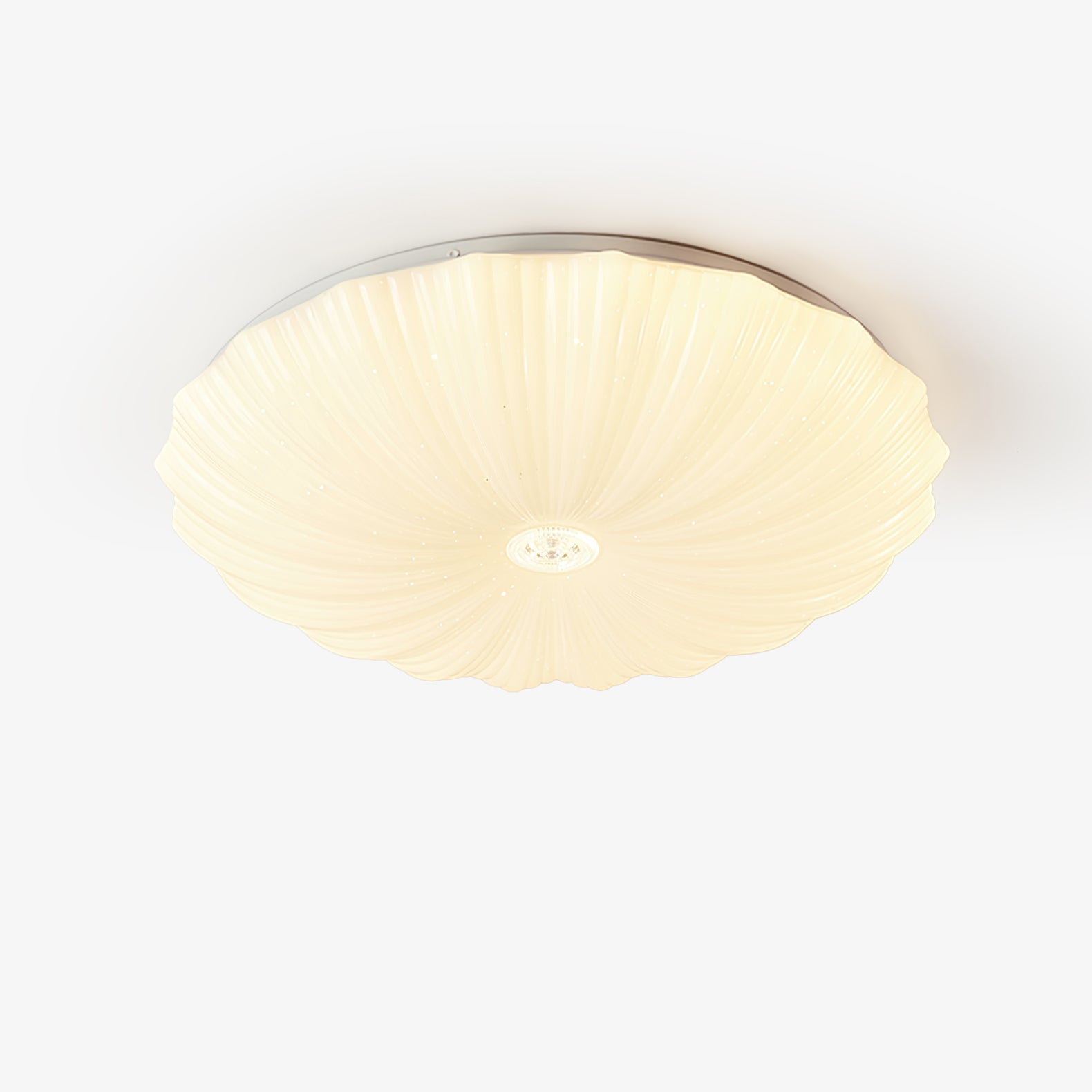 Cyvian Nordic Art Shell Round Ceiling Lamp-Neutral Decor