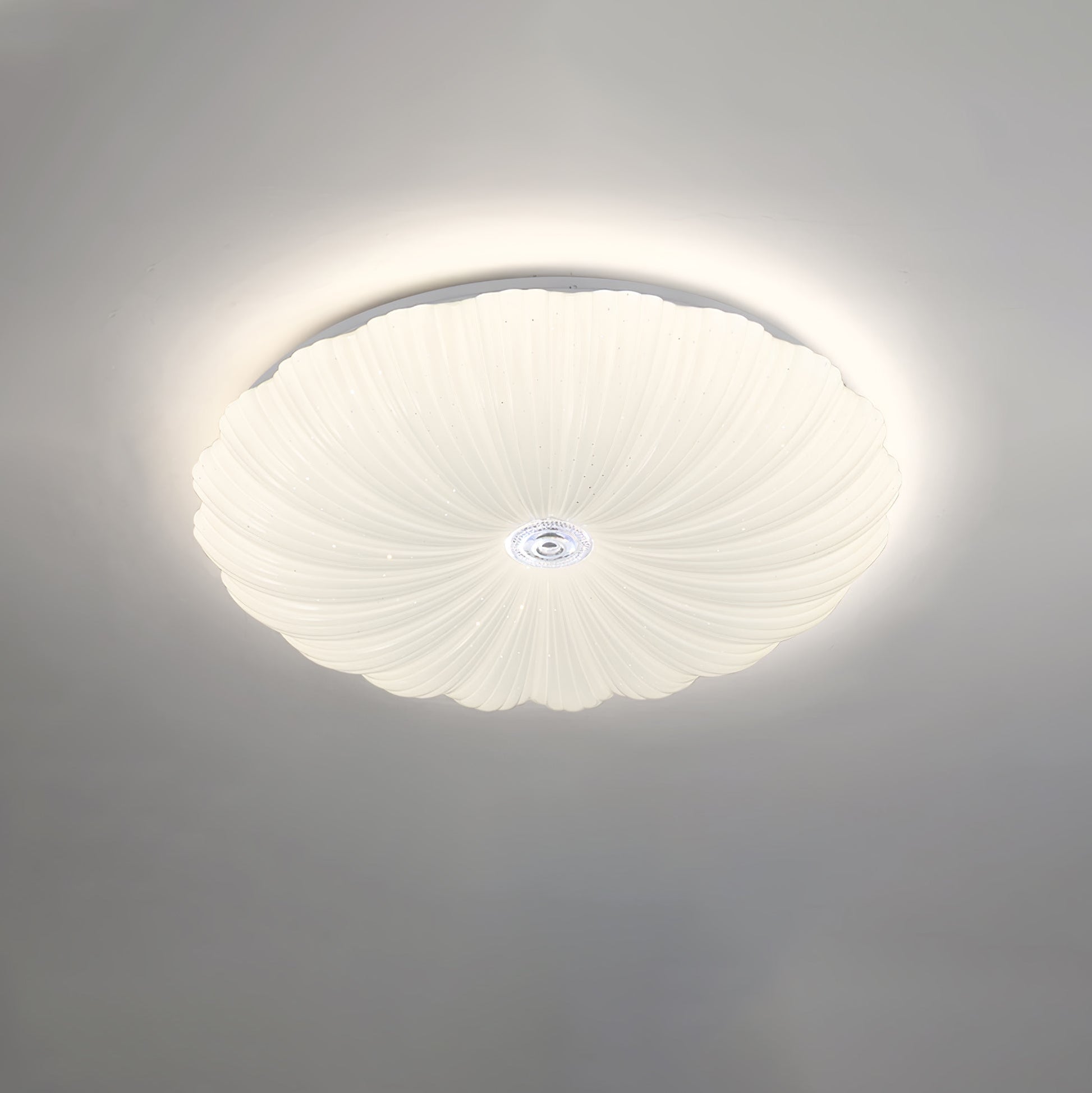 Cyvian Nordic Art Shell Round Ceiling Lamp-Neutral Decor